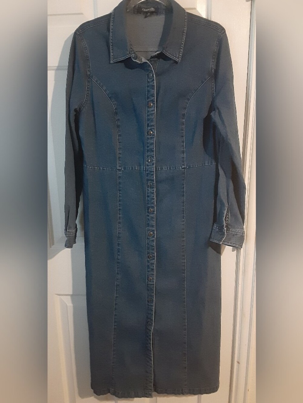 Chadwicks Of Boston Denim Button-Front Shirt Dress - Blue